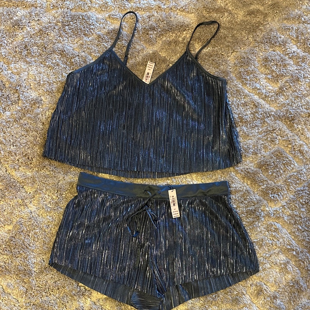 Victoria's Secret silver Metallic Pajama Set